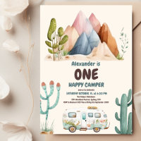 Boho One Happy Camper 1st Birthday Party 