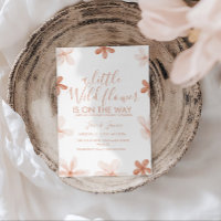 Boho One Wild Flowers Baby Shower  Invitation