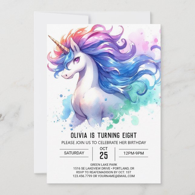 Boho Online Horse Birthday Invitation (Front)