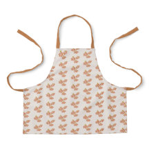 Boho Orange Flowers Kids Apron