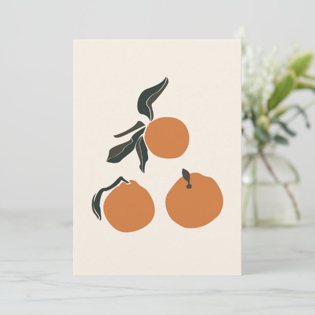 Boho Orange Fruit Tropical Summer Print (Standing Front)