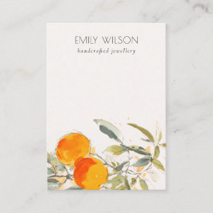 Boho Orange Fruity Blank Jewelry Display Holder Business Card