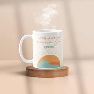 Boho Orange Mountain Sun Making My Day Special Coffee Mug