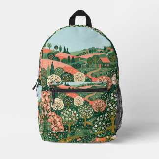 Boho Orchard Print Backpack