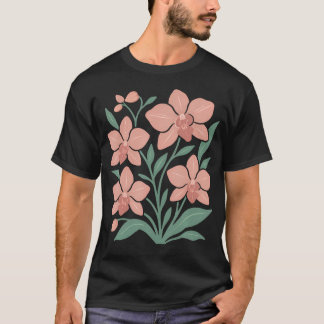 Boho Orchid Flower Botanical Gardener Gardening T-Shirt
