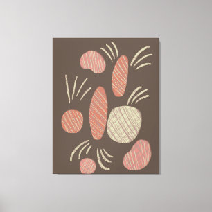 Boho Organic Stone Boulders Collage Canvas Print