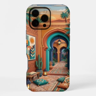 Boho Oriental iPhone 16 Pro Max Case   Teal Terrac