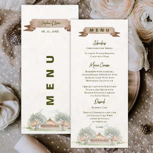 Boho Outdoor Tent Rustic Camp Wedding Reception Menu