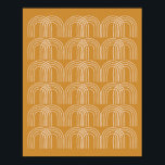 Boho Overlapping Rainbows Poster<br><div class="desc">Boho Overlapping Rainbows with a Mustard Background</div>