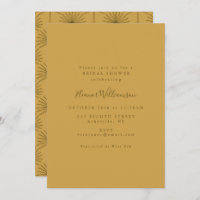 Boho Palm Leaf Botanical Yellow Bridal Shower