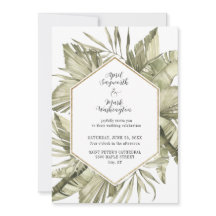 Boho Palm Leaf Wedding Frame
