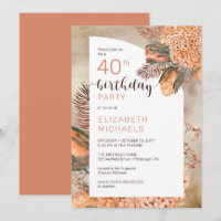 Boho Palm Leaves | Hydrangeas 40th Birthday Party
