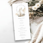 Boho Palm Sailboat Seascape Wedding Program Invitation<br><div class="desc">If you need any other matching product or customisation,  kindly message via Zazzle.</div>