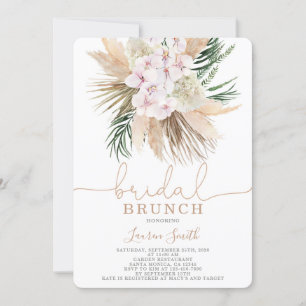 Boho Pampas bridal shower invitation