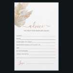 Boho Pampas Grass Advice for the Bride card<br><div class="desc">Boho Pampas Grass advice for the bride card</div>