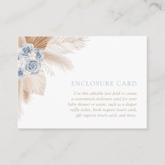 Boho Pampas Grass Baby Shower Custom Enclosure Car (Front)