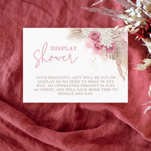 Boho Pampas Grass Baby Shower Display Shower Enclosure Card