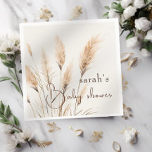 boho Pampas grass Baby shower 