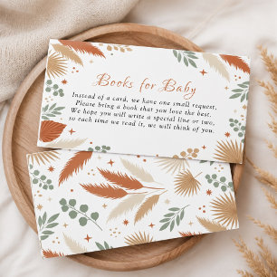 Boho Pampas Grass Books for Baby Enclosure Card