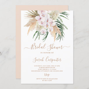 Boho Pampas Grass Bridal Shower invitation