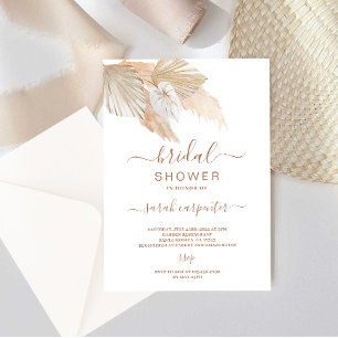 Boho Pampas Grass Bridal Shower invitation