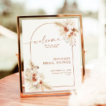 Boho Pampas Grass Bridal Shower Welcome Sign<br><div class="desc">This lovely Customisable Welcome Poster features a minimalist design with an earthy, desert colour scheme- perfect for an event saturated in neutral tones and is a beautiful way to warmly welcome your guests to your wedding, bridal shower, baby shower or special event. Easily edit most wording to match your event!...</div>