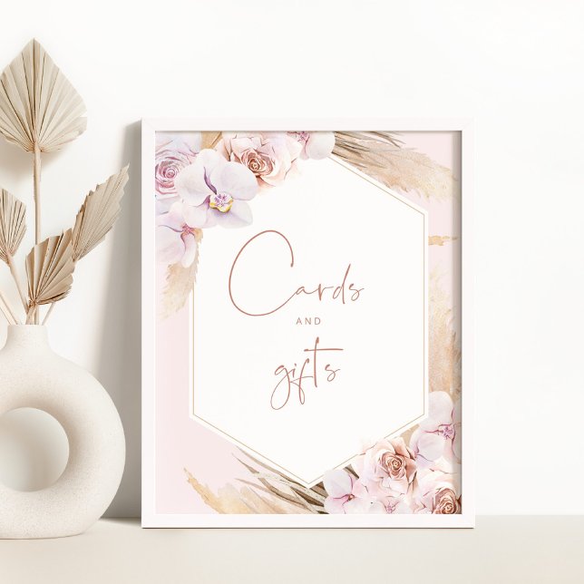Boho  pampas grass Cards and gifts Poster (Creator Uploaded)