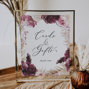Boho Pampas Grass Cards and Gifts Sign