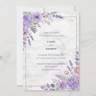 Boho Pampas Grass Dried Floral Wedding Invitation