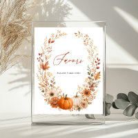 Boho Pampas Grass Fall Pumpkin Bridal Favours