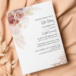 Boho Pampas Grass Floral 80th Birthday Invitation<br><div class="desc">Pampas Grass Terracotta 80th Birthday Invitation you can easily customise by clicking the "Personalise" button. Perfect for other special milestone events coming up</div>