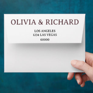 Boho Pampas Grass Floral Wedding A7 Envelope