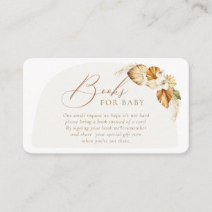 Boho Pampas Grass Gender Neutral Books For Baby Enclosure Card