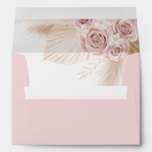 Boho Pampas Grass Girl Baby Shower Envelope
