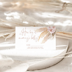 Boho pampas grass how big is mummy's belly enclosure card