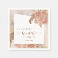 Boho Pampas Grass | Hydrangeas Bridal Shower