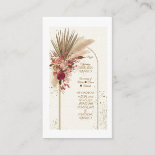 Boho Pampas Grass Mehndi Night Invitation Template