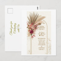 Boho Pampas Grass Mehndi Night Invitation Template