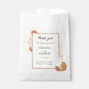 Boho pampas grass neutral Cream Arch supplies Favour Bags