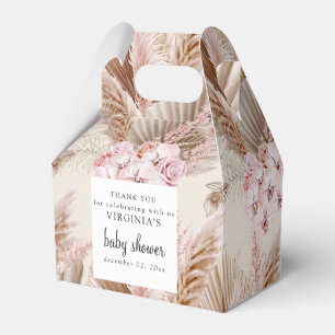 Boho pampas grass neutral Cream Arch supplies Favour Box