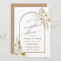 Boho Pampas Grass Orchid Floral Couples Shower
