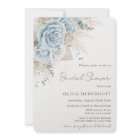 Boho Pampas Grass Pastel Blue Floral Bridal Shower