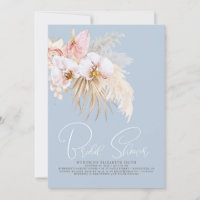 Boho Pampas Grass Tropical Flowers Bridal Shower