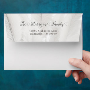 Boho Pampas Grass Wedding Envelope