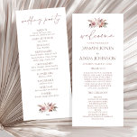 Boho Pampas Neutral Floral Wedding Welcome Program<br><div class="desc">Boho Pampas Neutral Floral Wedding Welcome Program - Set the tone with this boho pampas welcome program featuring soft neutral florals and elegant typography. Perfect for romantic,  earthy weddings with warm tones and timeless detail.</div>