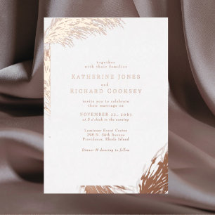 Boho Pampas No Parents Wedding Rose Gold