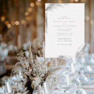 Boho Pampas Wedding Silver