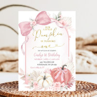 Boho Pampass Floral Pumpkin is One First Birthday