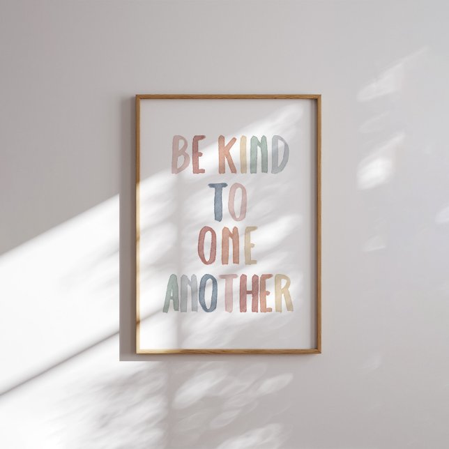 Boho pastel be kind to one another print (Creator Uploaded)