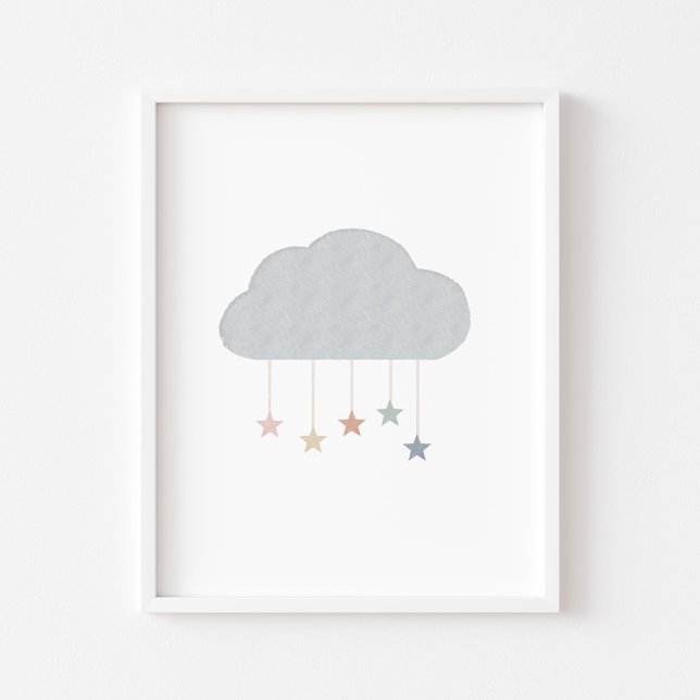 Boho pastel cloud and stars print (Creator Uploaded)